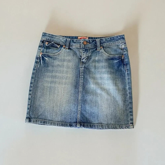 Y2K No Boundaries Vintage Denim Mini Skirt size 7 - Picture 3 of 4